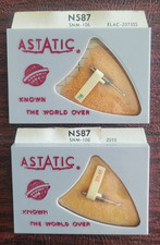  2 Astatic N587 -NOS Turntable Stylus Needle, Perpetuum-Ebner Elac , SNM-106 