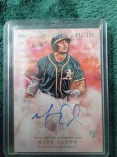 Matt Olson Topps Inception ON CARD AUTO Rookie Card RC /299! Braves!. rookie card picture
