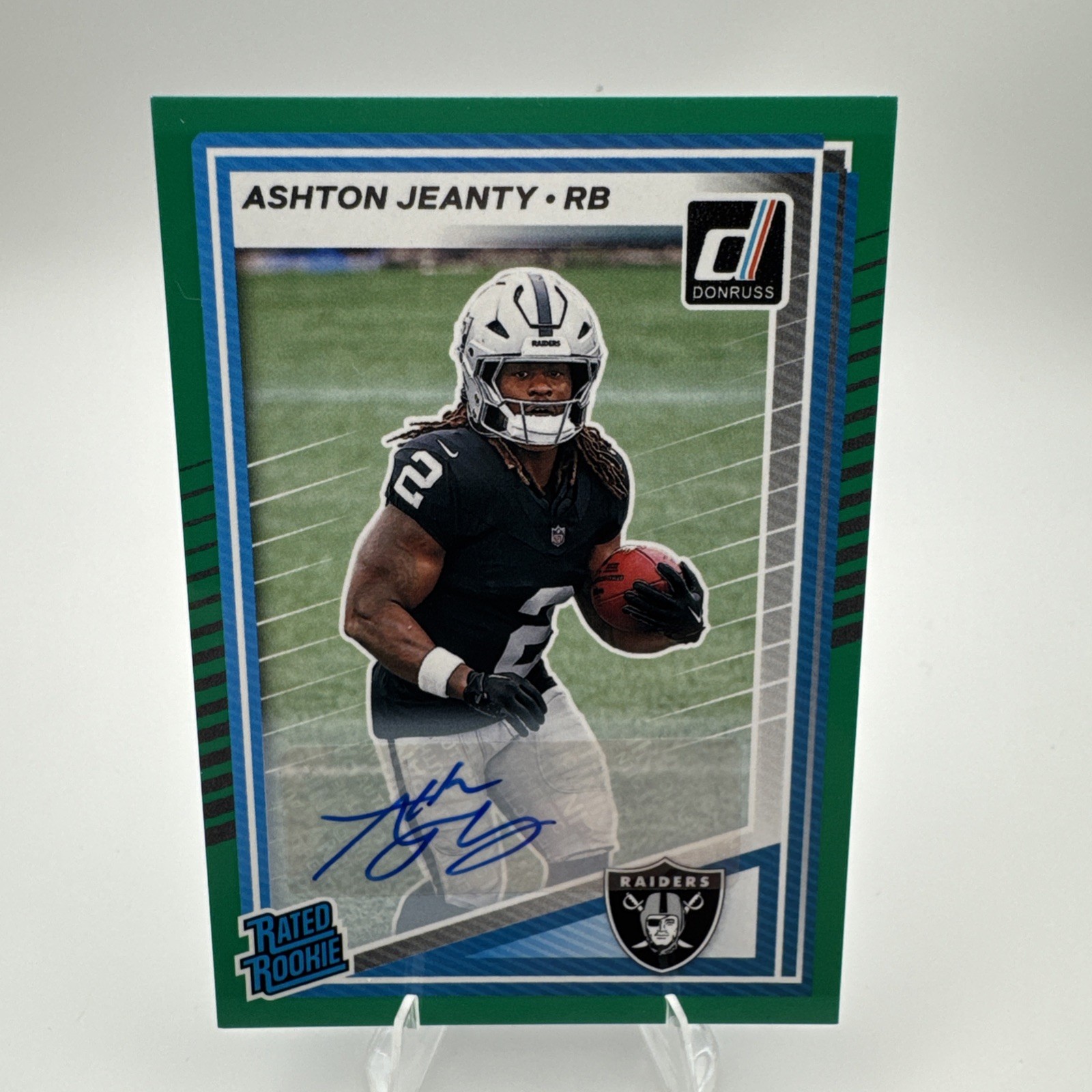 2025 Panini Donruss - Rated Rookie Ashton Jeanty #305 Green Autograph