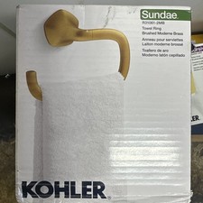 KOHLER Wall Mounted Sundae Towel Ring Vibrant Brushed Moderne Brass R31061-2MB