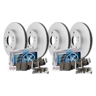 Brakes Fits Toyota Corolla 2010-18 Front & Rear Ceramic Pads & Coated Rotor