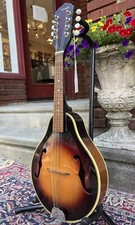 1960  s  Sekova  A-Style  Arch Top Mandolin Warm Sunburst F Holes, Pro Setup 