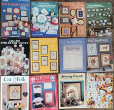 Cross Stitch Craft Pattern LOT of 12 Cat Bear Dog Stoney Creek