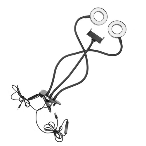 Doppelkopfbeleuchtung Tragbares LED-Selfie-Licht Clip-on-Selfie-Lampe - 第 2/12 張圖片