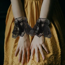 2 Pairs Lace Gloves Women Sleeves Bracelet Girls Accessories Flowers