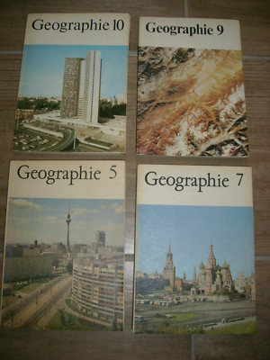 4 DDR Schulbücher Geographie 5,7,9,10