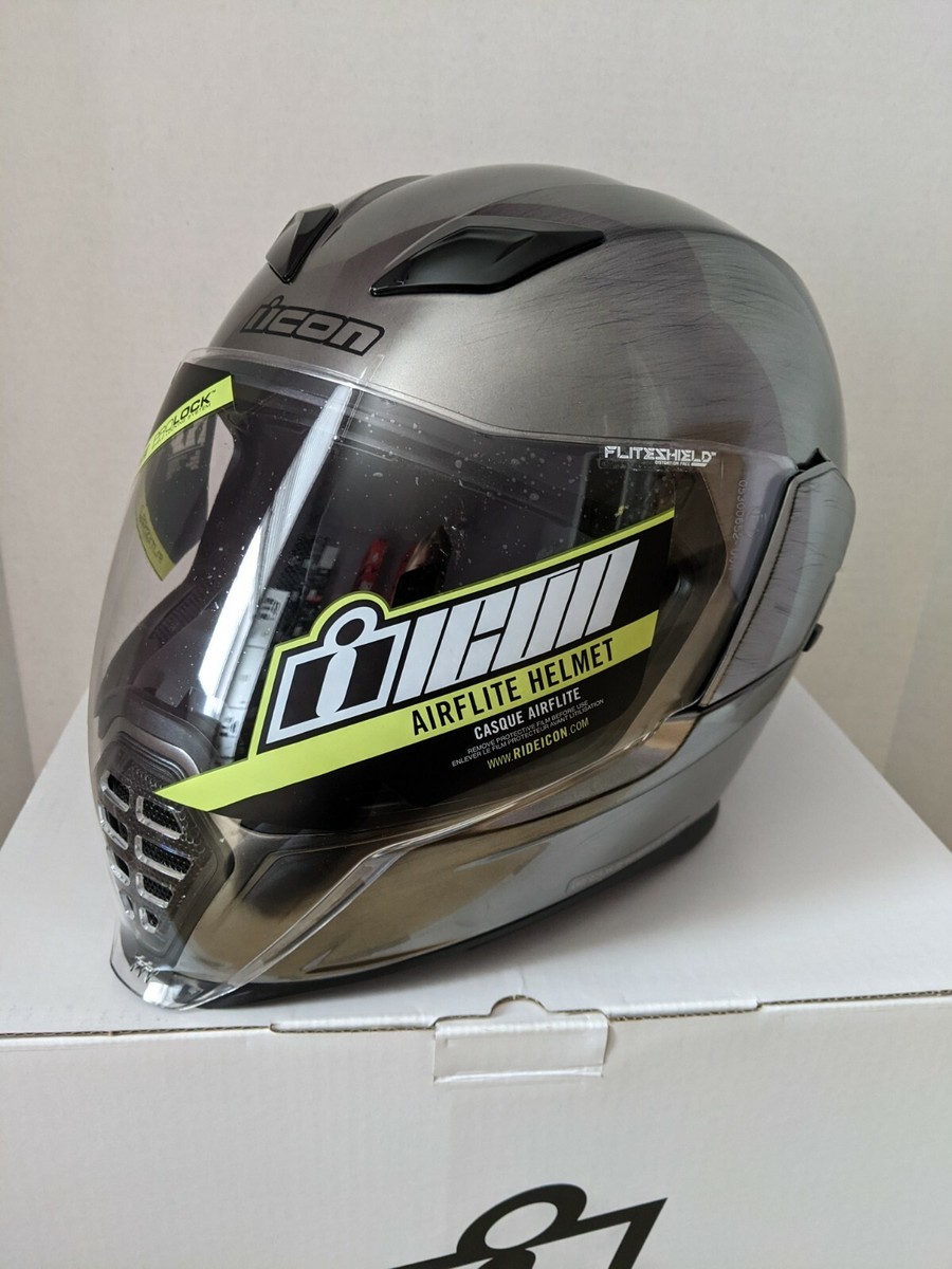 アイコン ICON フルフェイス AIRFLITE QUICKSILVER ICON AirFlite QUICKSILVER Full-Face Helmet w/Dropdown Sun