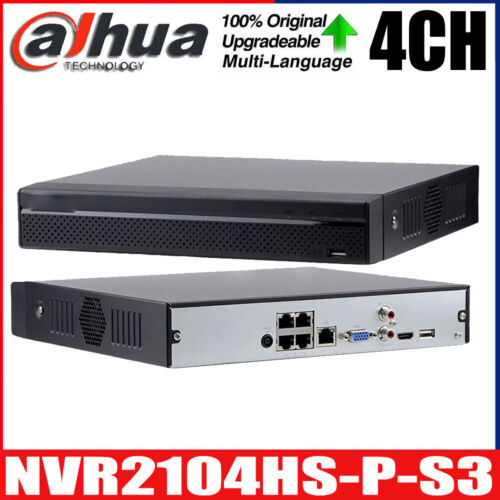 Neu Dahua NVR2104HS-P-S3 4 Kanal Kompakt 1U 1HDD 4 PoE Netzwerk-Videorekorder - Afbeelding 1 van 8