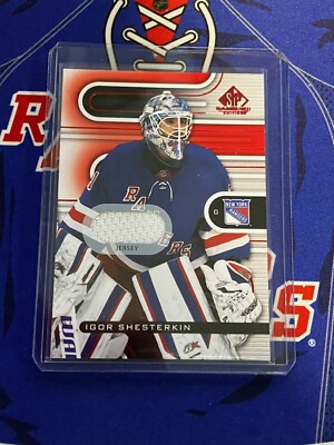 IGOR SHESTERKIN   2022-23 Upper Deck SP Game Used Red White Jersey 46 Rangers 