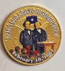 Jefferson Davis Inaugurated Colorized 24K Gold Plated Kennedy Half Dollar