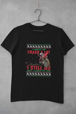 Motocross Reiten Weihnachten Familie T-Shirt Papa Sohn Männer Santa Geschenk Boxtag 15er