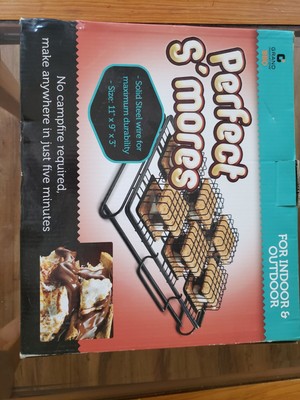 Perfect S'Mores Maker with 6 Compartment Solid Steel wire for Indoor /...