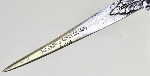 Sammelstück Alter Brieföffner Werbung Wappen Bronze P49 - Picture 5 of 10