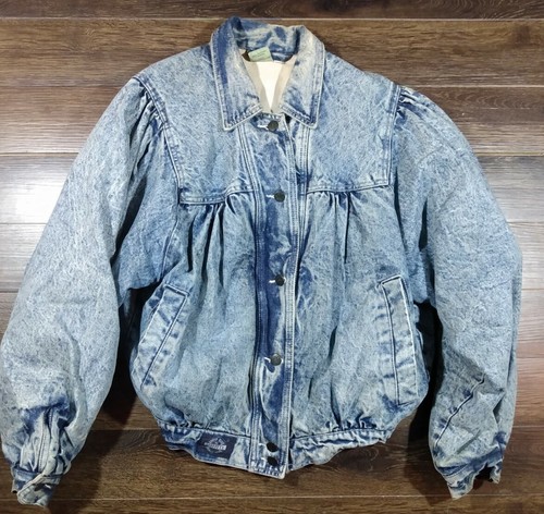 Acid Wash Denim Coat Jean Jacket 