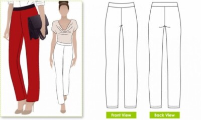 Style Arc Schnittmuster Widerhaken Stretch Hose Damen Größen 18-30