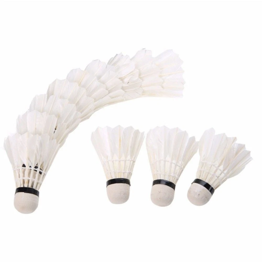 Game Badminton Balls Goose Feather Shuttlecock White Badminton Feather Ball