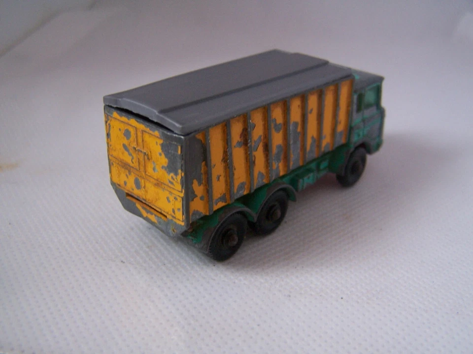 MATCHBOX, CAMIÓN CONTENEDOR VOLQUETE, FUNDIDO A PRESIÓN, NÚMERO 47C, LESNEY, INGLATERRA, VINTAGE Foto 4 de 4