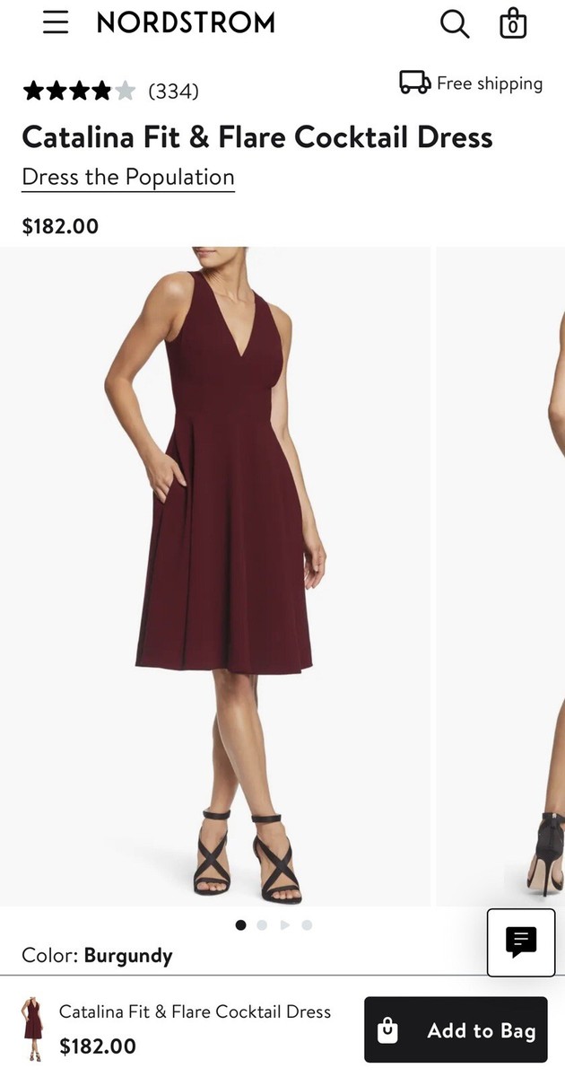 Dress the Population Catalina Fit & Flare Cocktail Dress Burgundy Large NWT Dress the Population Catalina Fit & Flare Cocktail Dress Burgundy Large NWT