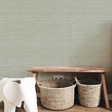 Grasscloth Peel and Stick Wallpaper Neutral Green Textured Grassweave Wallpaper
