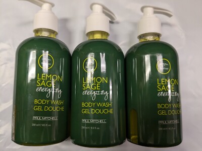 Lot Of (3) Paul Mitchell Tea Tree Lemon Sage Energizing Body Wash Gel 8.5 oz