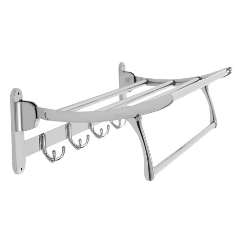 Portasciugamani 23,6" Portasciugamani Acciaio Inox con Ganci per Bagno Cucine - Foto 7 di 12