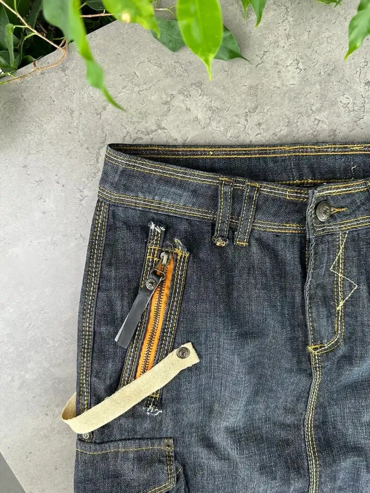 Винтажная грузовая мини-юбка бондаж с несколькими разъемами женская размер 10 - Изображение 3 из 4