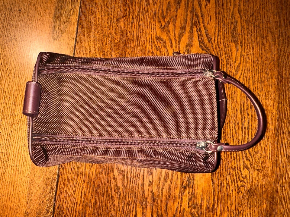 Vintage Bath & Body Works NEW NWT Brown Cosmetic Travel Bag Zippered 9x5x6 NOS - Image 3 of 4