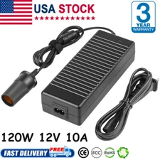 AC 110V 240V to DC 12V 10A Power Converter Car Cigarette Lighter Socket Adapter 