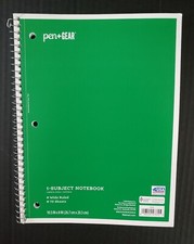 FREE Pen  Gear 70 Sheets Ea 5 Green Notebooks Total 350 Sheets School Home