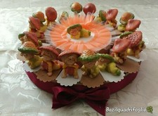 TORTA BOMBONIERA BATTESIMO , COMUNIONE , COMPLEANNO CON GNOMETTI CAMPAGNOLI