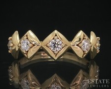 14k Yellow Gold Natural .39ctw Diamond Ladies Wedding Band 2.9g i15500