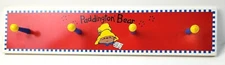 Vintage Paddington Bear Coat Clothes Rack Hanger Red Blue Yellow 24"x5"