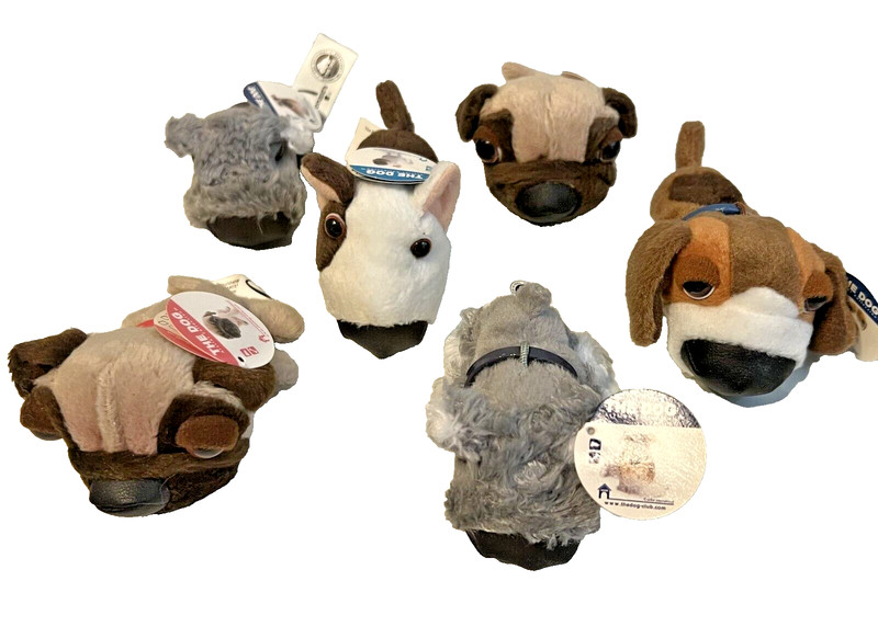 THE DOG Doll set of 6 stuffed toy McDonald's  Happy Meal toys Big nose Dog NWT