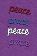WORD PEACE die cuts scrapbook cards