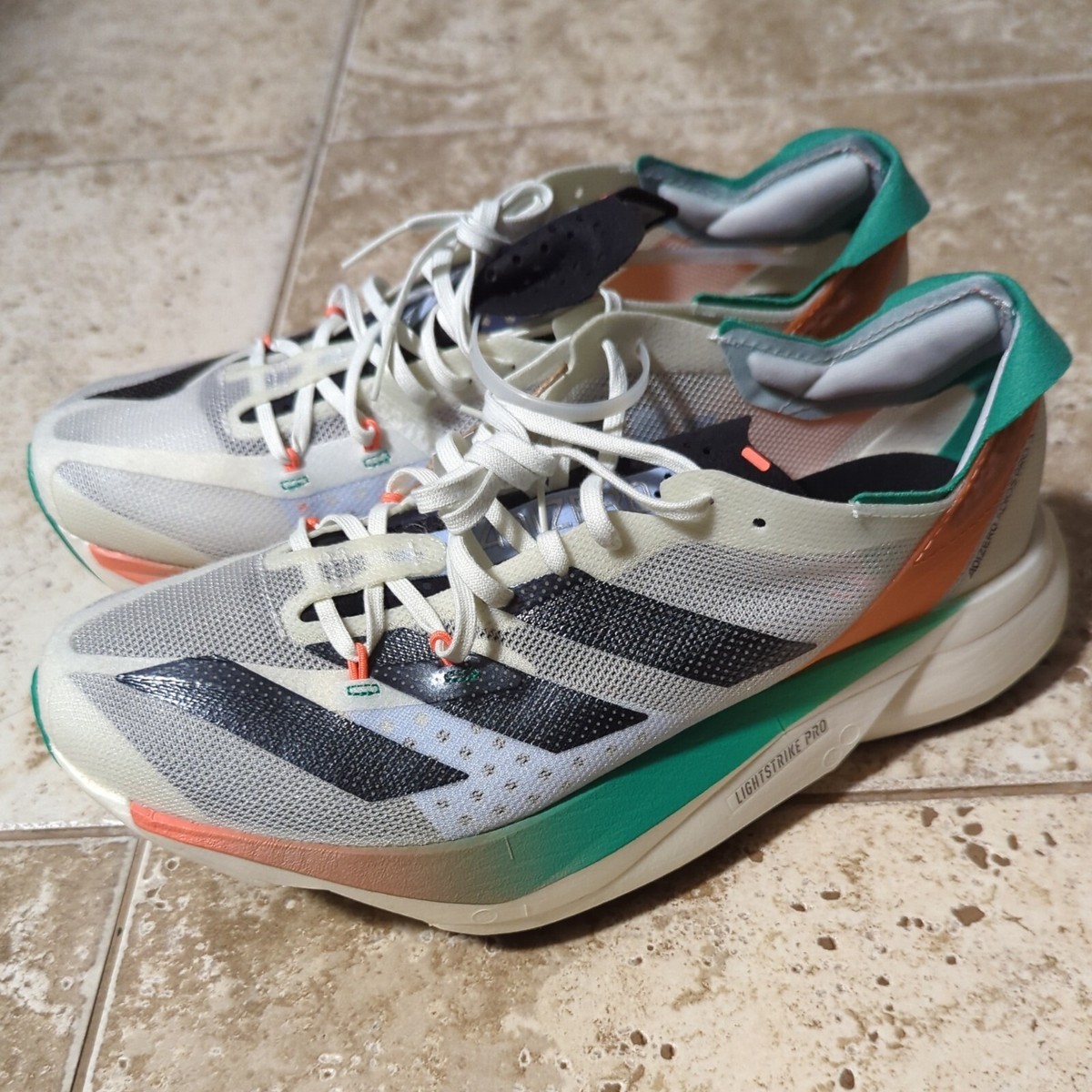 Size M adidas Adizero Adios Pro White Tint Coral