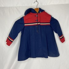 Vintage London Fog Toddler Child Coat Red Blue
