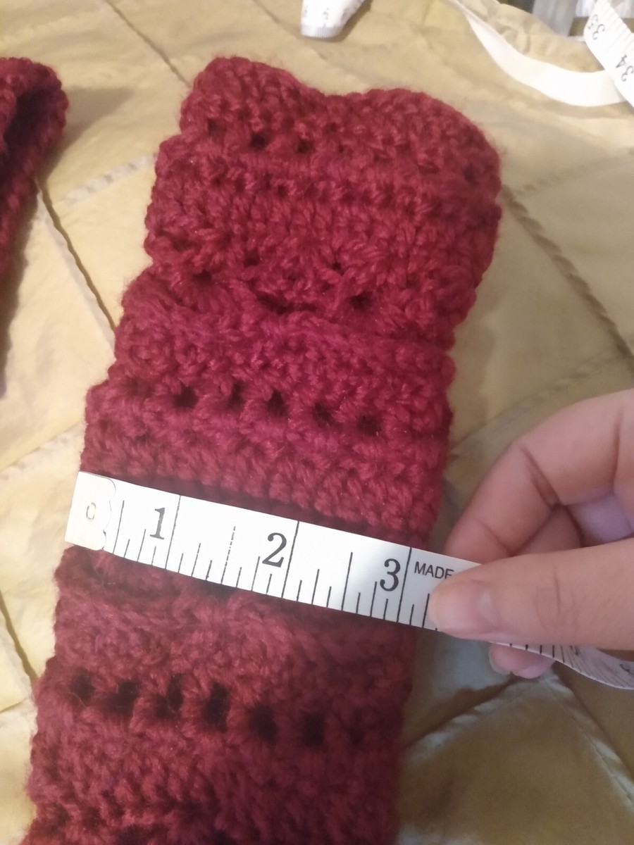 Handmade Homemade Crocheted Women\'s Size Medium Maroon Alpaca Hat And Cowel Set Homemade/Handmade Crochet Maroon Alpaca Hat and Cowl Scarf  main image 2