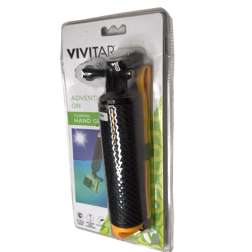 VIVITAR New NWT New in Package Floating Hand Grip GoPro Camera Black / Orange - Image 2 of 4