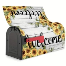 Sunflower Welcome Mailbox Cover - Fits Standard Mailbox - 21" X 18"