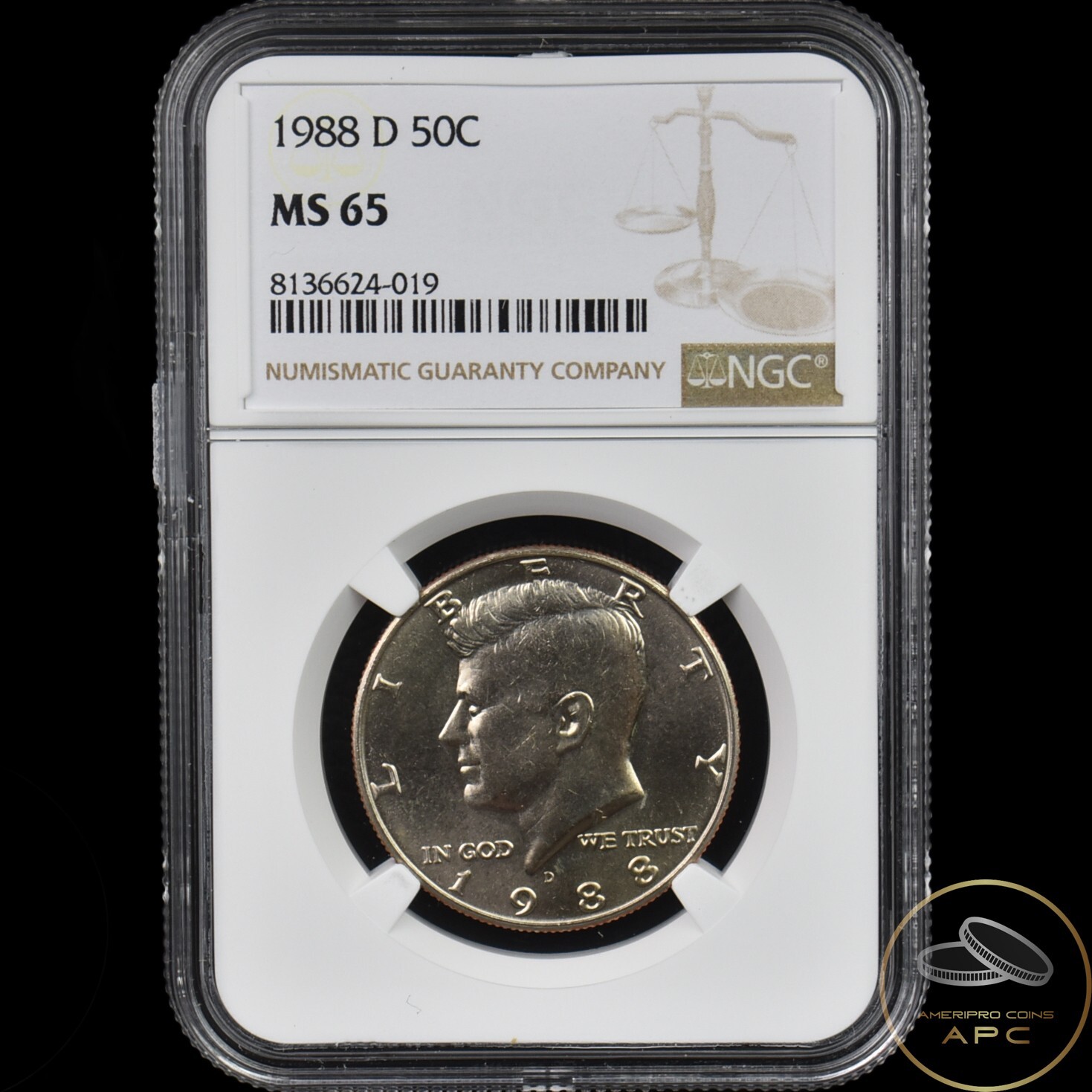 1988 D Kennedy Half Dollar NGC MS 65 High Grade Clad Beauty | eBay