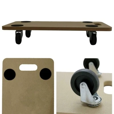 SUAS INTERNATIONAL Dolly Cart Trolley 200kg Wooden Wheeled Moving Platform Transporter Castor Board