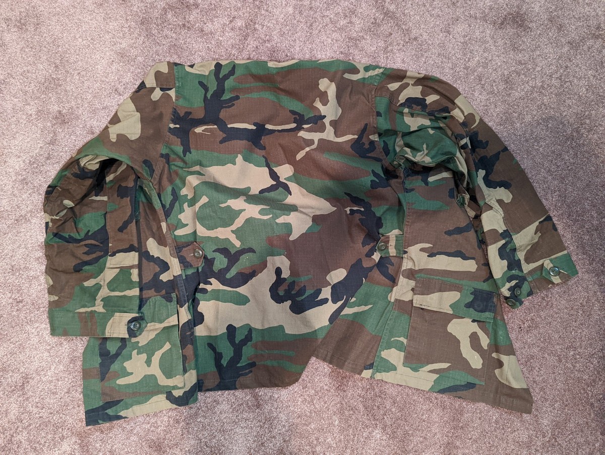 Vintage used US Military Uniform BDU woodland blouse