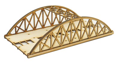 TT-BR011 zweigleisige kurze Bogensehnenbahn Brücke Spur TT:120 Modell Laser Cut Bausatz