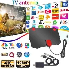 5000 Miles Digital TV Antenna Indoor HDTV Amplified Signal Booster 4K HD 1080P