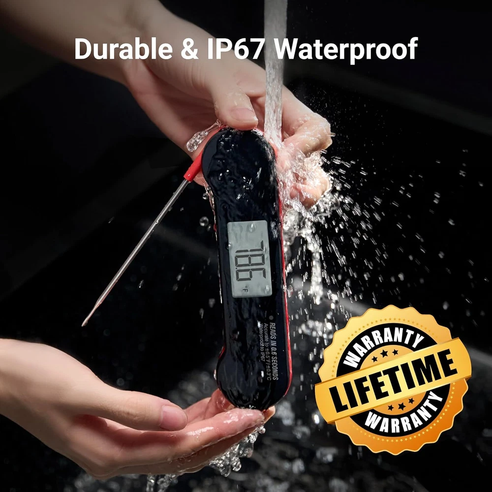 Meat Thermometer Digital 0.6 Seconds Instant Read with High Accuracy Waterproof