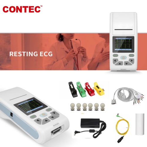 Électrocardiographe ECG 12 Dérivations ECG90A - Écran Tactile, Logiciel Et Imprimante Intégrés - Portable
