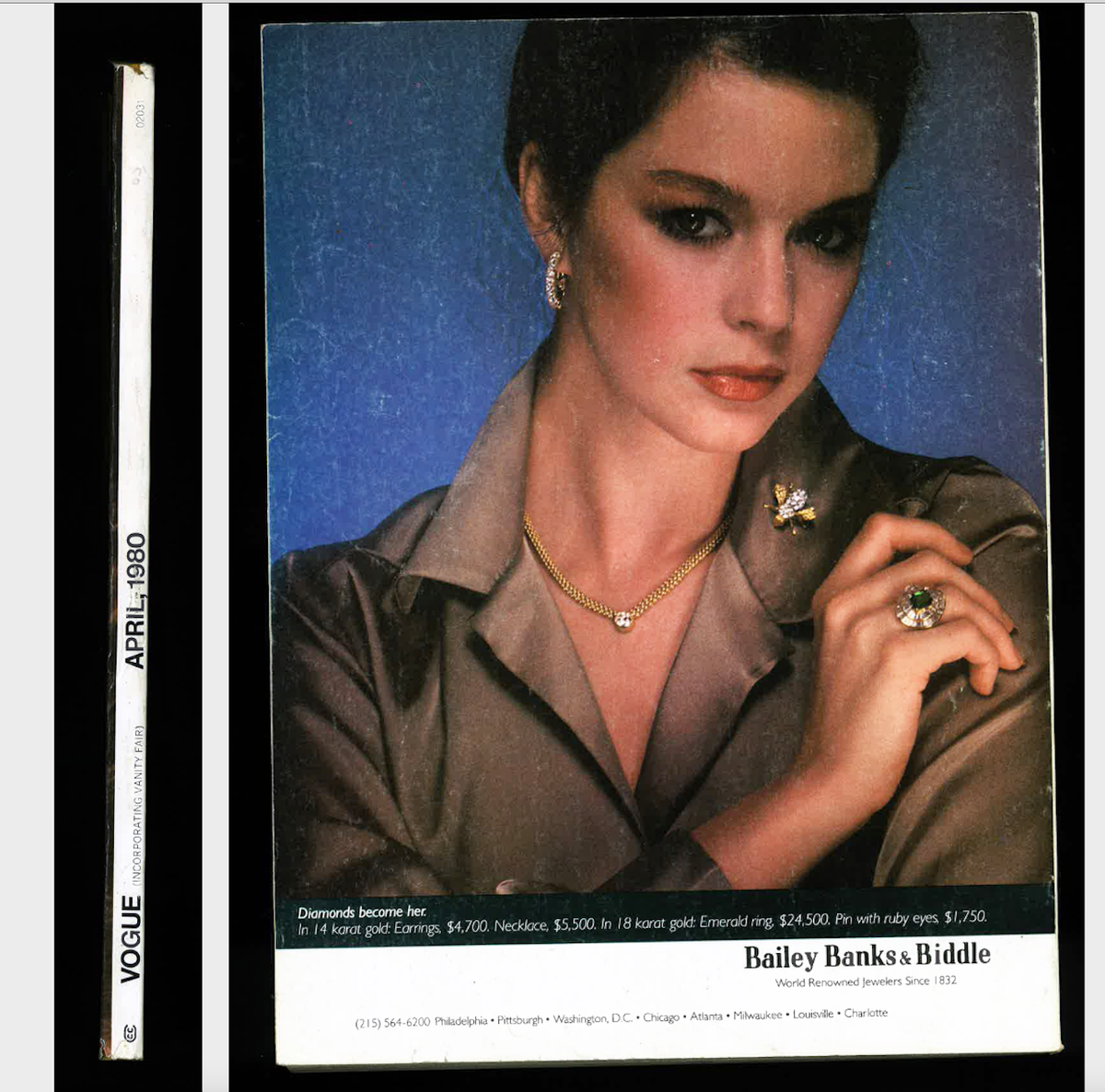 VOGUE-APRIL 1980-GIA-JACLYN SMITH-MARIEL HEMINGWAY-SHEILA JOHNSON