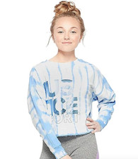 Justice Logo Cutoff Pullover Sweatshirt