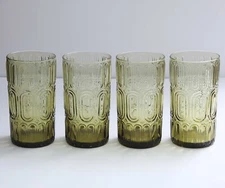 Set of 4 Blue Pheasant AARON Sage Green Highball Glasses