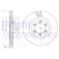 Delphi 2X Bremsscheibe Vorne Ø294 Mm FüR Ssangyong Rexton Gab_ 2.7 Xdi